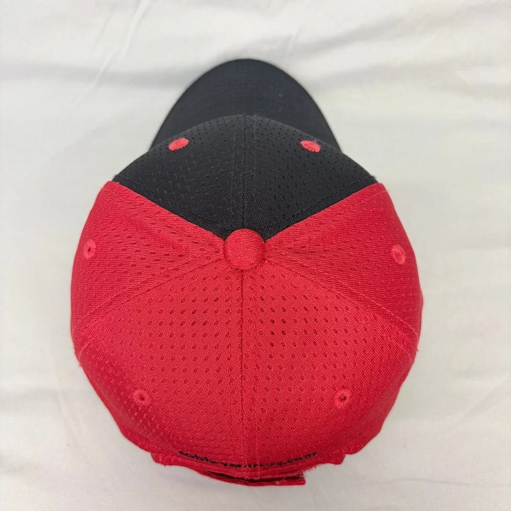 Creative Marketing Cobb Hat Baseball Cap Mens OSFM Black Red Mesh Logo 1628